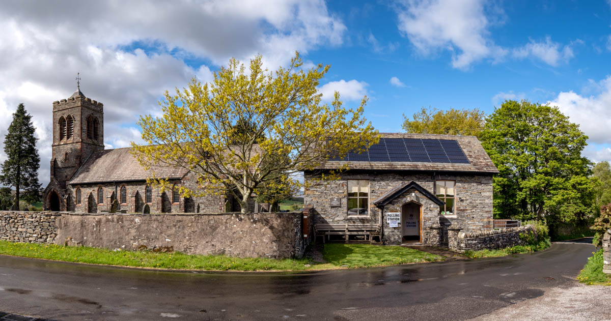 St. Luke's, Lowick and Lowick Community Hall taken by Rob Sutherland.